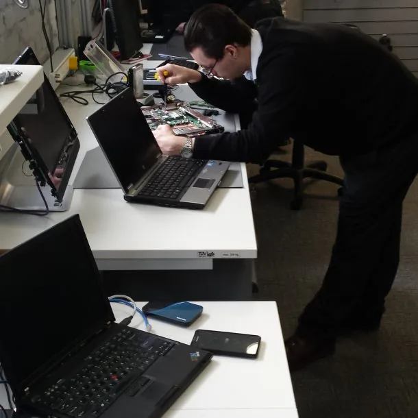 The repair bench at Surrey Computer Centre